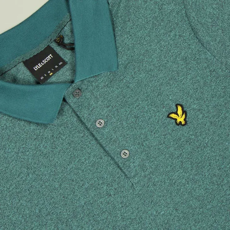 Lyle and Scott Marl Polo Shirt - Alpine Sky Marl-1